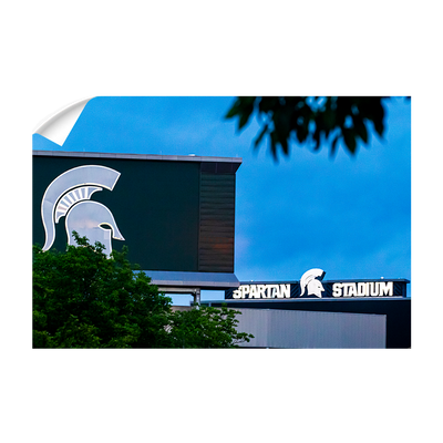 Michigan State - Spartan Stadium Lights - College Wall Art #Wall Decal