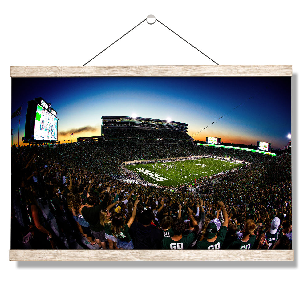 Michigan State - Go Green Go White - College Wall Art #Canvas