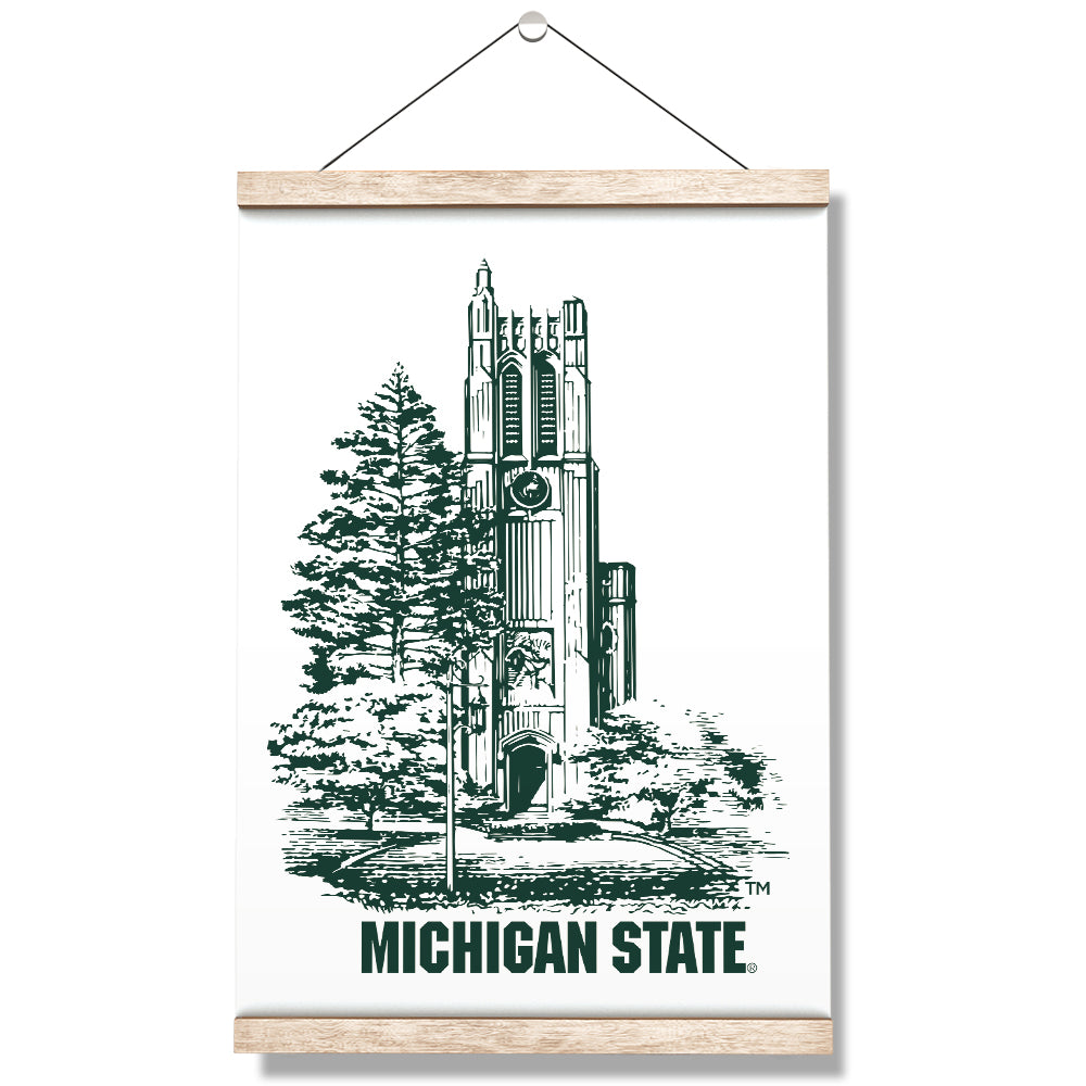 Michigan State - Beaumont Sketch - College Wall Art #Canvas