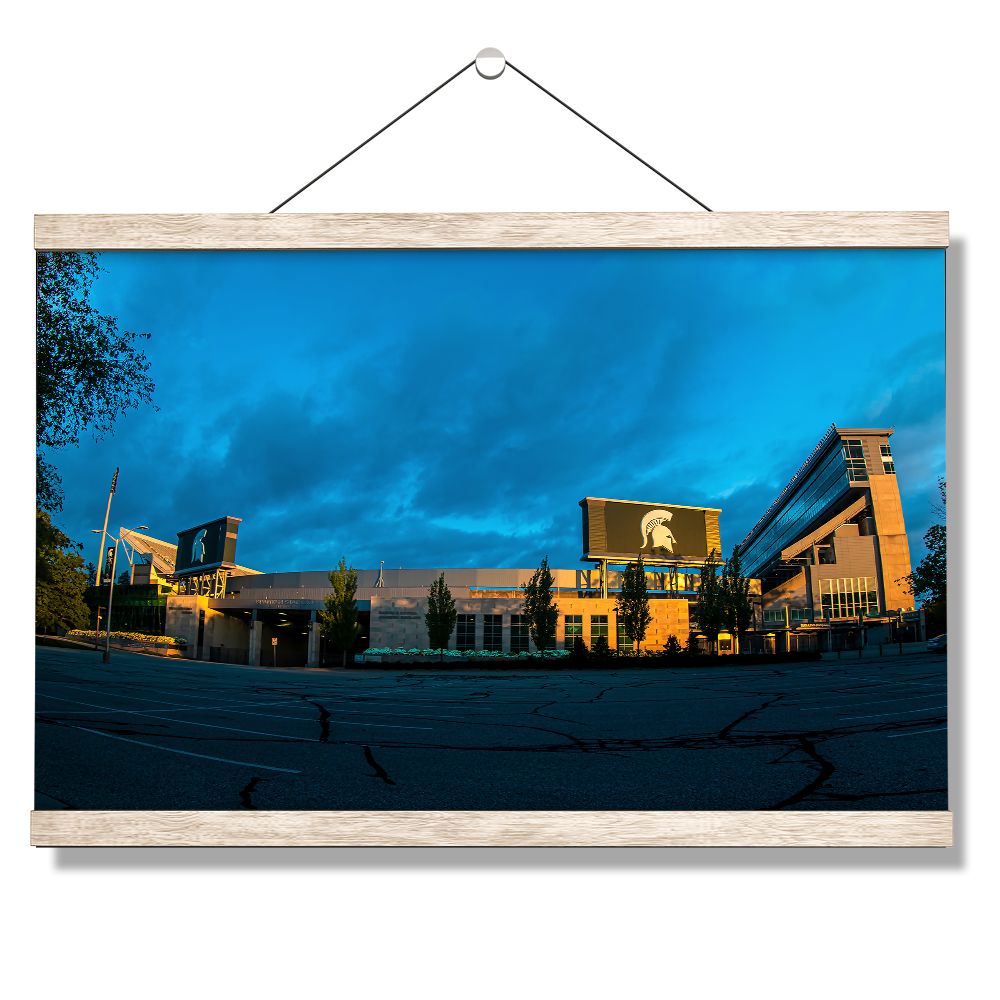 Michigan State - Golden Hour at Spartan Stadium - College Wall Art #Canvas