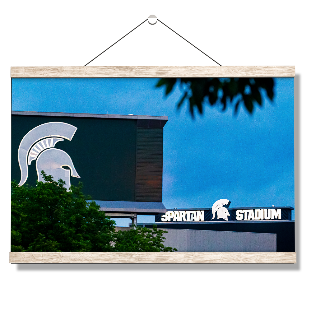 Michigan State - Spartan Stadium Lights - College Wall Art #Canvas