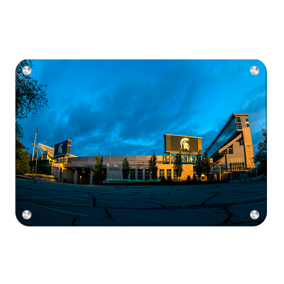 Michigan State - Golden Hour at Spartan Stadium - College Wall Art #Metal