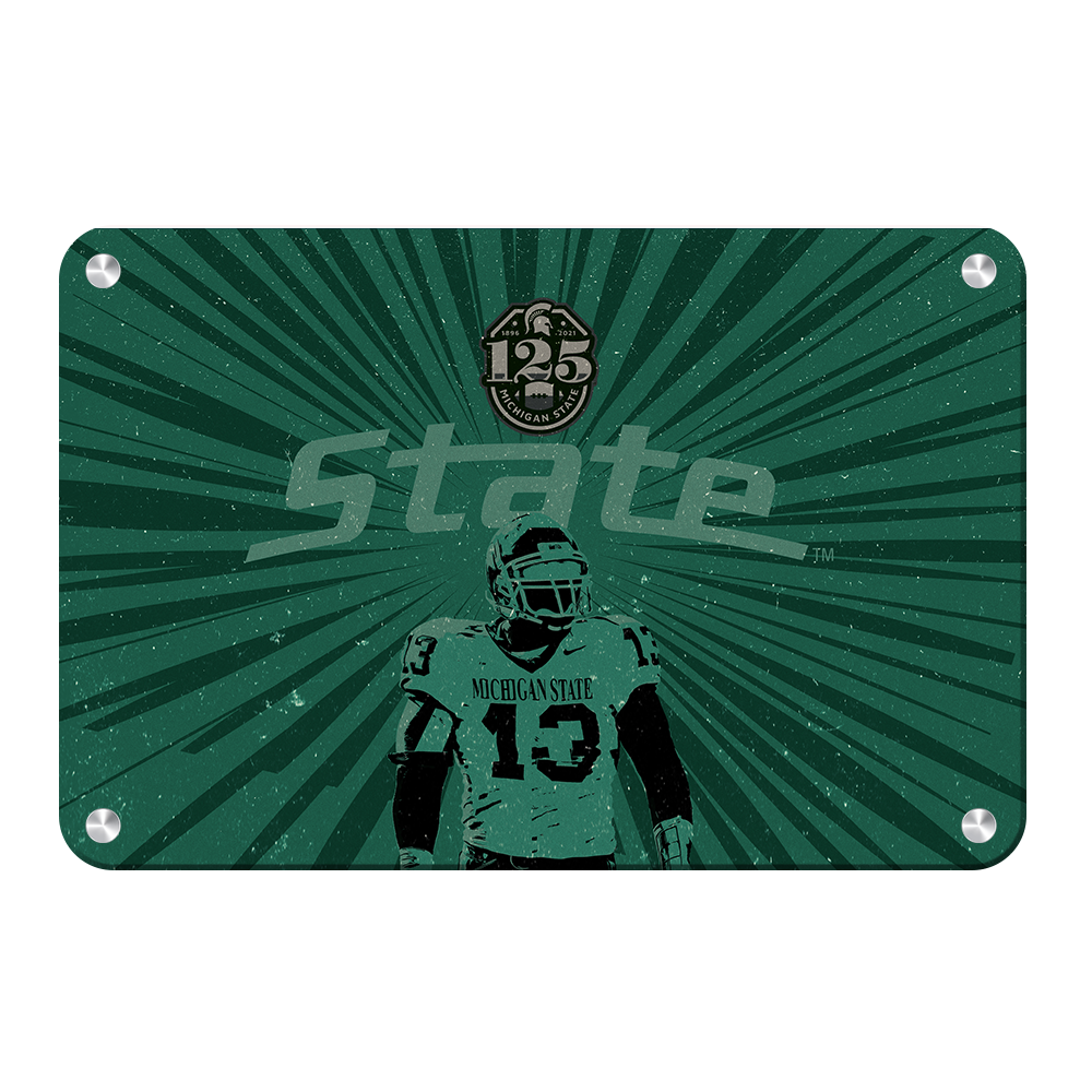 Michigan State Spartans - Retro State Football 125 Years - College Wall Art #Canvas