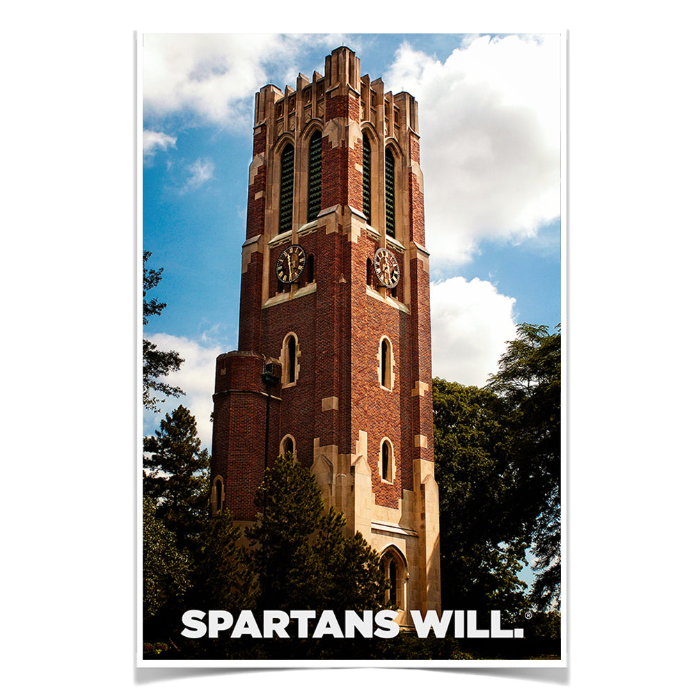 Michigan State - Beaumont Tower Spartans Will - College Wall Art #Canvas