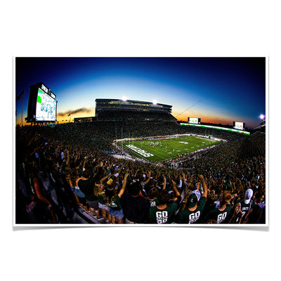 Michigan State - Go Green Go White - College Wall Art #Poster