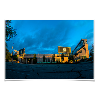 Michigan State - Golden Hour at Spartan Stadium - College Wall Art #Poster