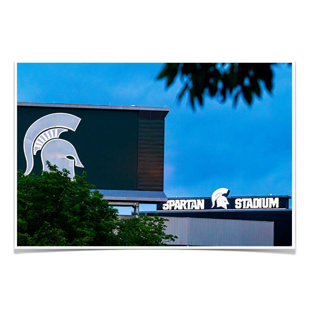 Michigan State - Spartan Stadium Lights - College Wall Art #Canvas