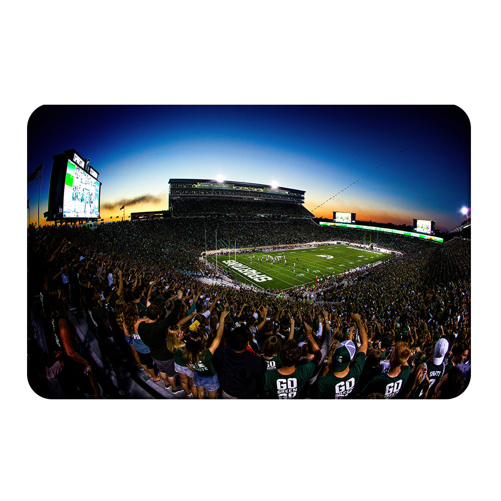 Michigan State - Go Green Go White - College Wall Art #Canvas