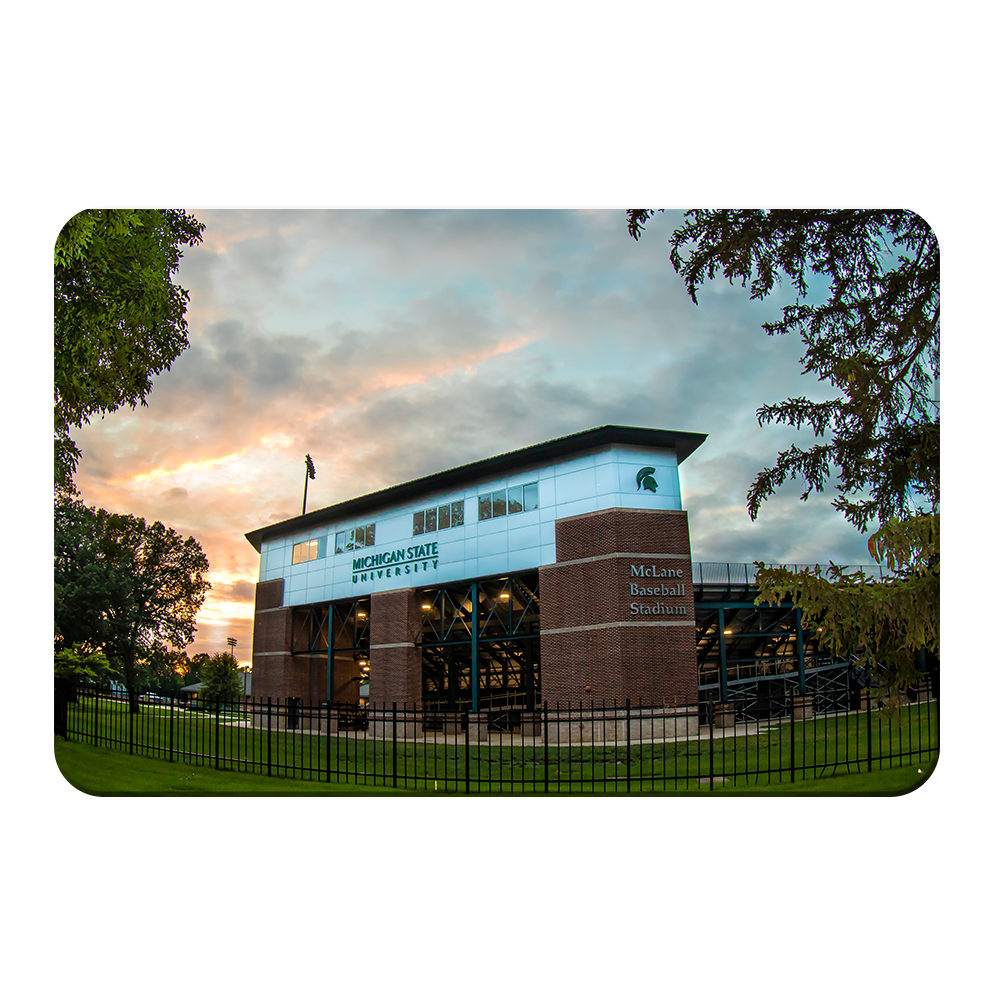 Michigan State - McLane Baseball Stadium Sunset - College Wall Art #Canvas