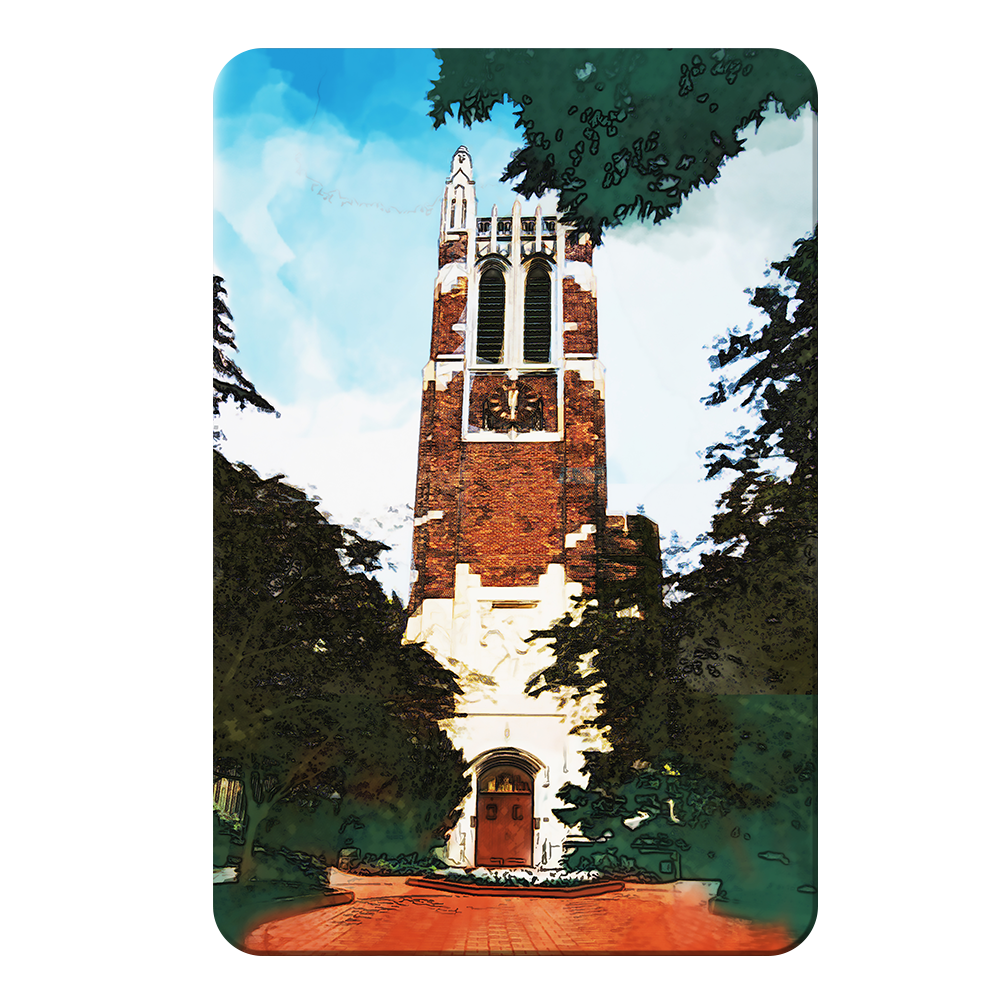 Michigan State - Beaumont Tower Watercolor - College Wall Art #PVC