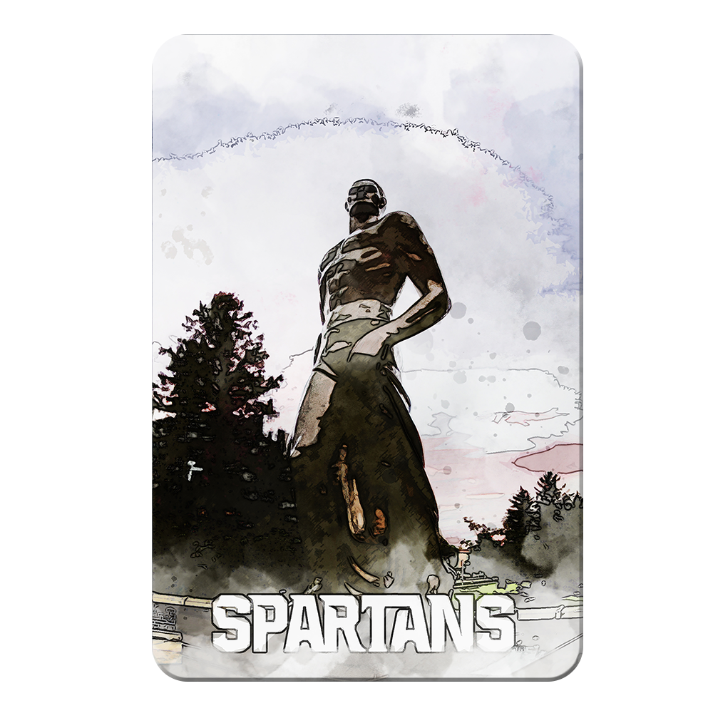 Michigan State - Spartans Watercolor - College Wall Art #PVC