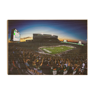 Michigan State - Go Green Go White - College Wall Art #Wood