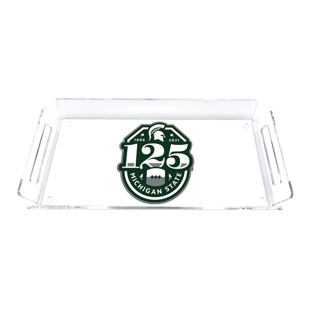 Michigan State Spartans - Michigan State 125th Year of Football Decorative Serving Tray