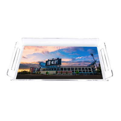 Michigan State Spartans - Sunset Spartan Stadium Decorative Serving Tray