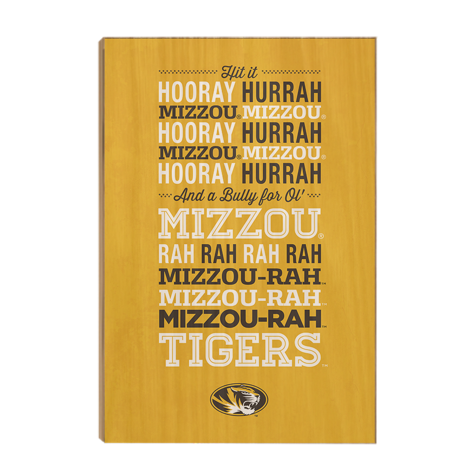 Missouri Tigers - Hooray Mizzou - College Wall Art #Canvas