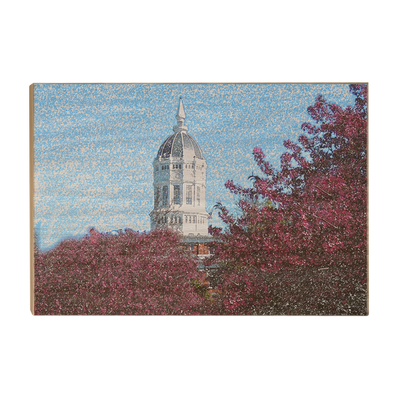 Missouri Tigers - Jesse Hall Sketch - College Wall Art #Wood