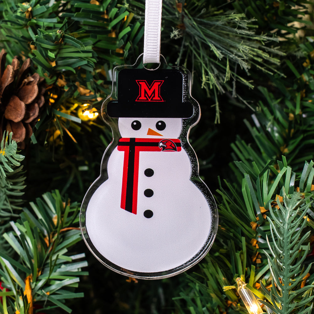 Miami RedHawks - Miami Snowman Double-Sided Ornament