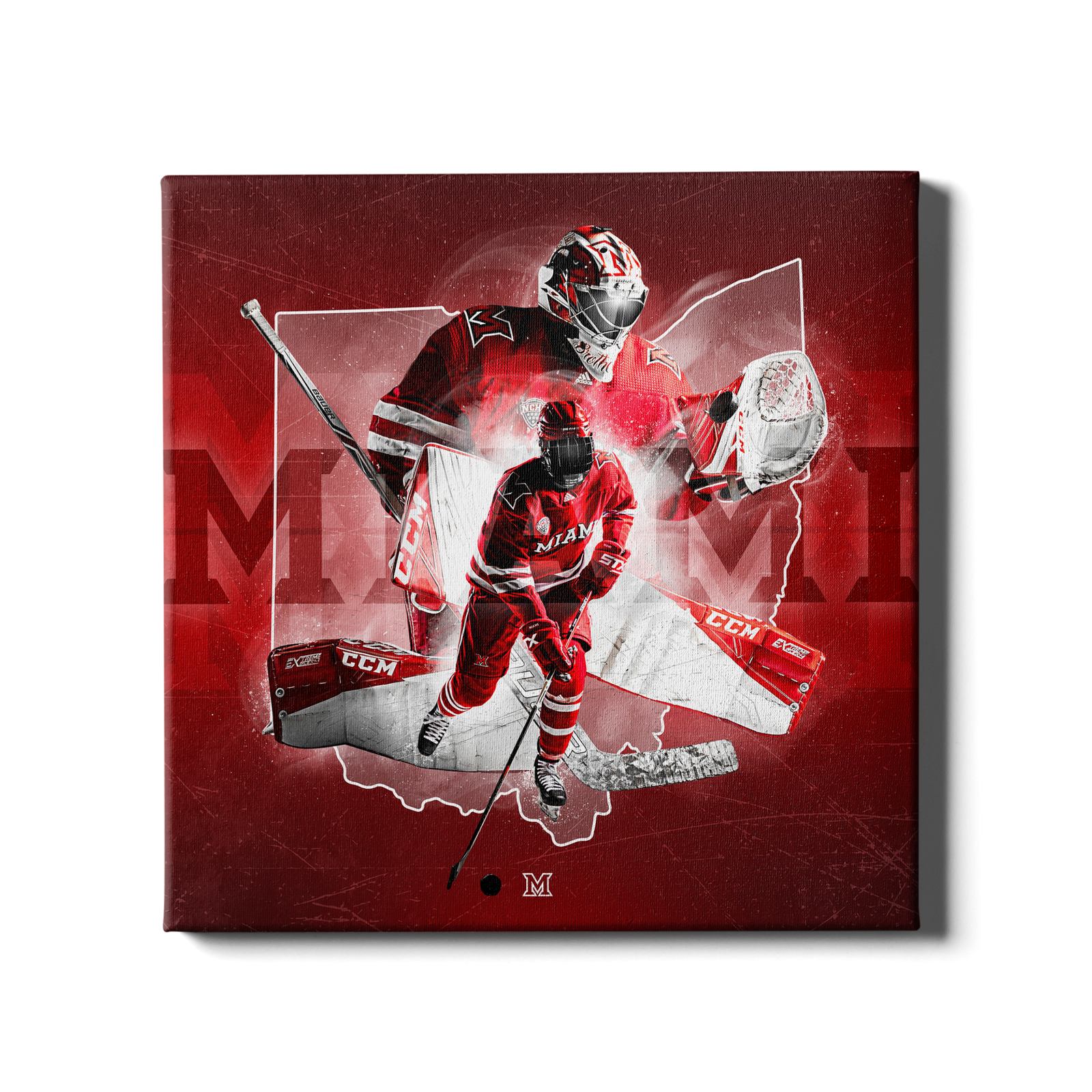 Miami RedHawks<sub>&reg;</sub> - Miami RedHawks<sub>&reg;</sub> Hockey - College Wall Art#Canvas