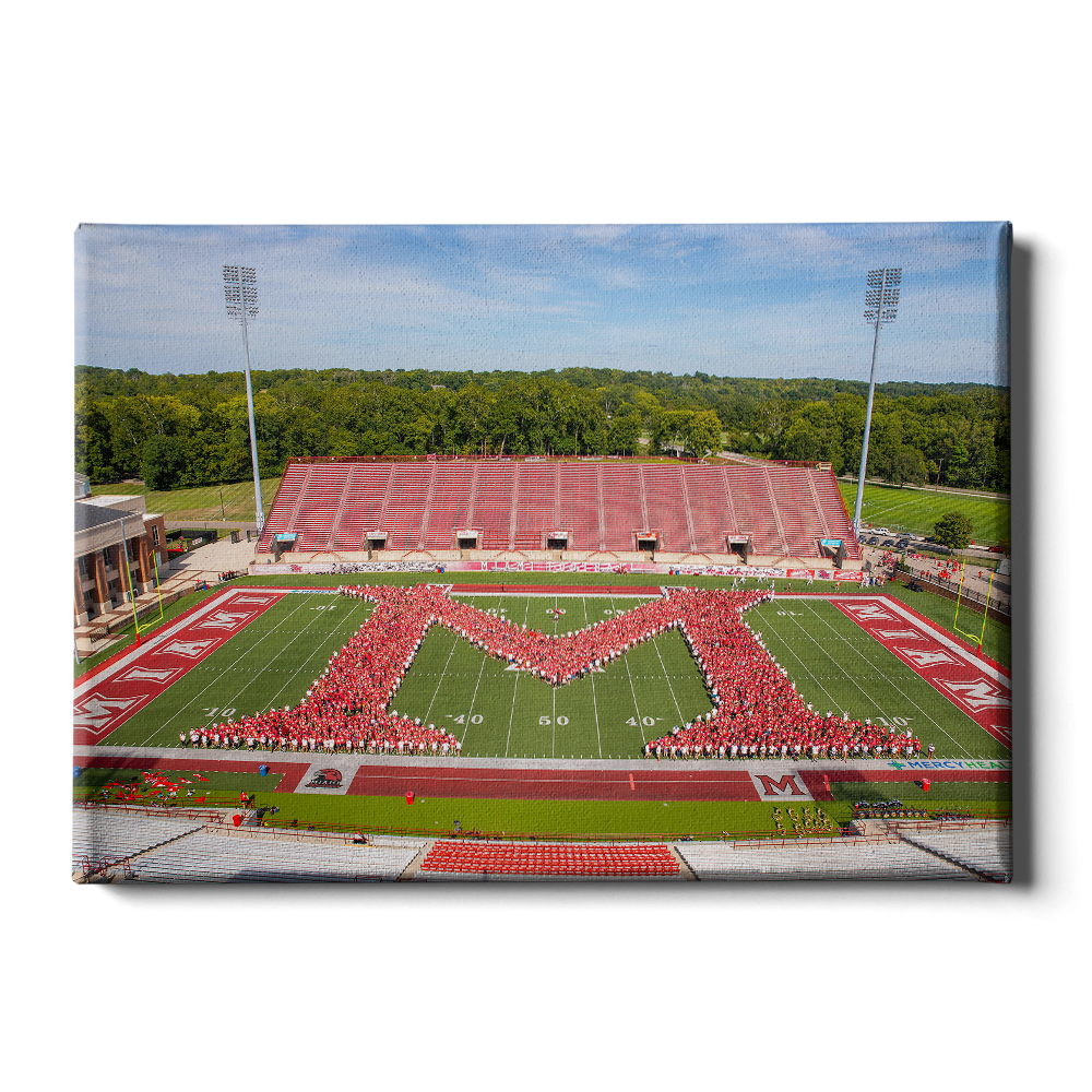 Miami RedHawks - Love and Honor Celebration Miami M - College Wall Art #Canvas