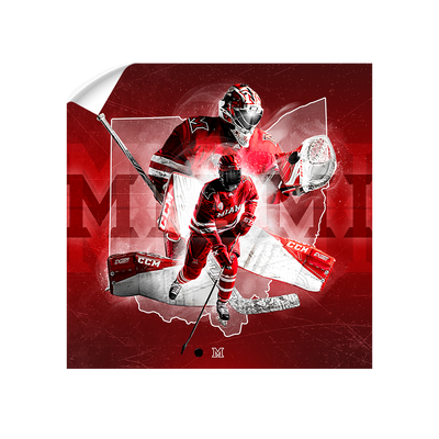 Miami RedHawks<sub>&reg;</sub> - Miami RedHawks<sub>&reg;</sub> Hockey - College Wall Art#Wall Decal