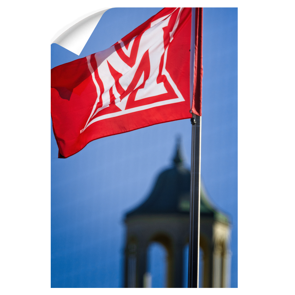 Miami RedHawks<sub>&reg;</sub> - Miami Flag - College Wall Art#Canvas
