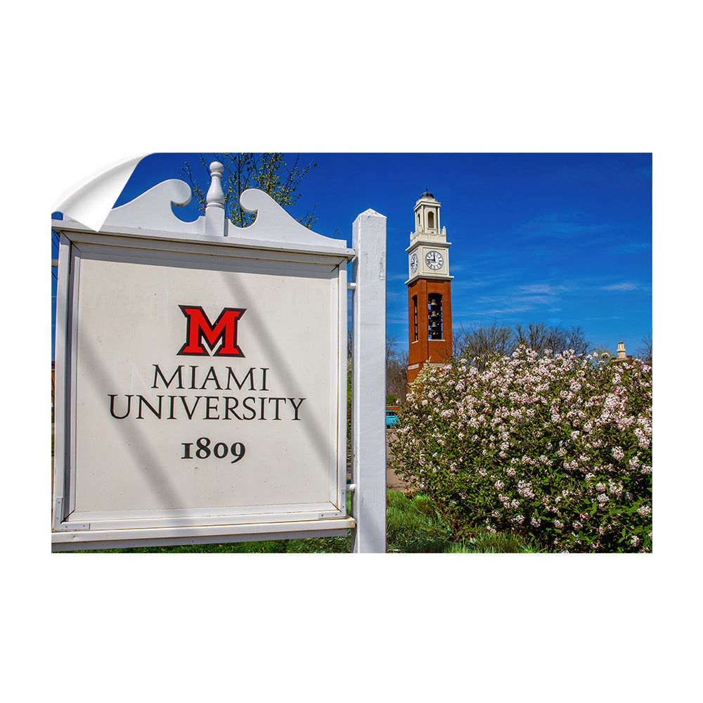 Miami RedHawks<sub>&reg;</sub> - Miami University 1809 Spring - College Wall Art #Canvas