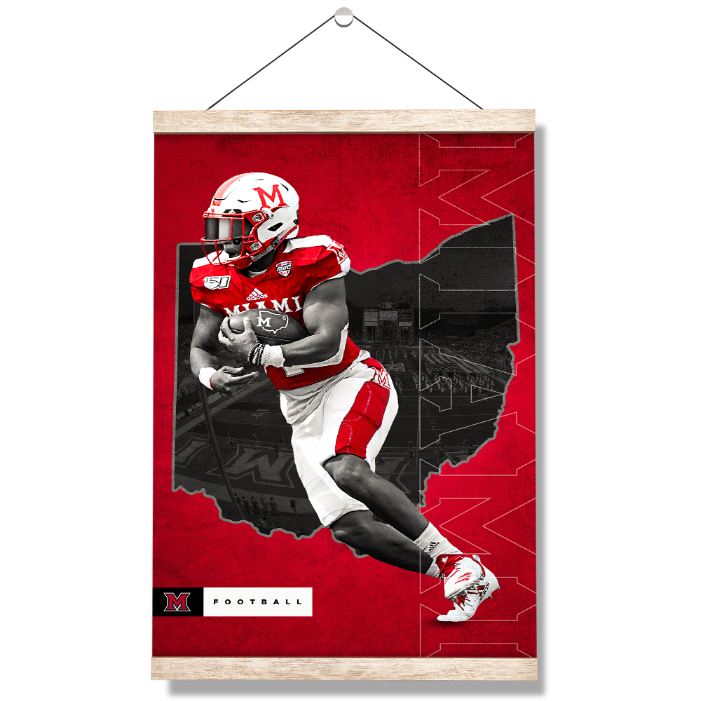 Miami RedHawks<sub>&reg;</sub> - MOH Football - College Wall Art#Canvas