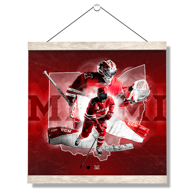 Miami RedHawks<sub>&reg;</sub> - Miami RedHawks<sub>&reg;</sub> Hockey - College Wall Art#Hanging Canvas