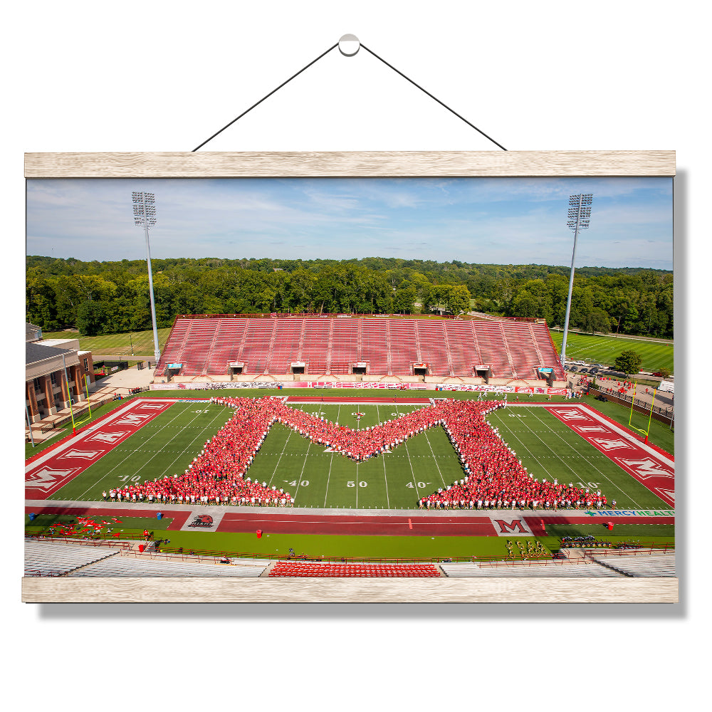Miami RedHawks - Love and Honor Celebration Miami M - College Wall Art #Canvas