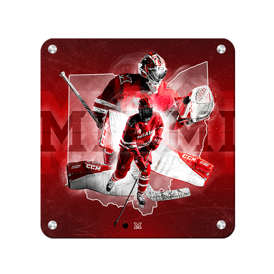 Miami RedHawks<sub>&reg;</sub> - Miami RedHawks<sub>&reg;</sub> Hockey - College Wall Art#Metal