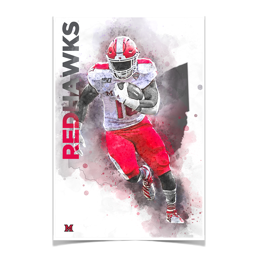 Miami RedHawks<sub>&reg;</sub> - Miami RedHawks<sub>&reg;</sub> Football - College Wall Art#Canvas