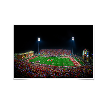 Miami RedHawks<sub>&reg;</sub> - Yager Stadium - College Wall Art#Poster