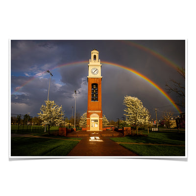 Miami RedHawks<sub>&reg;</sub> - Miami University Bell Tower Rainbow - College Wall Art #Poster