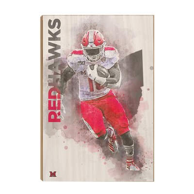 Miami RedHawks<sub>&reg;</sub> - Miami RedHawks<sub>&reg;</sub> Football - College Wall Art#Wood