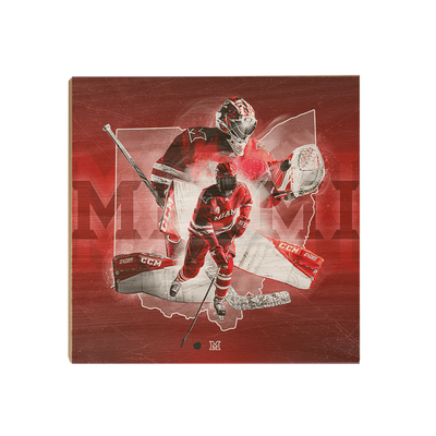 Miami RedHawks<sub>&reg;</sub> - Miami RedHawks<sub>&reg;</sub> Hockey - College Wall Art#Wood