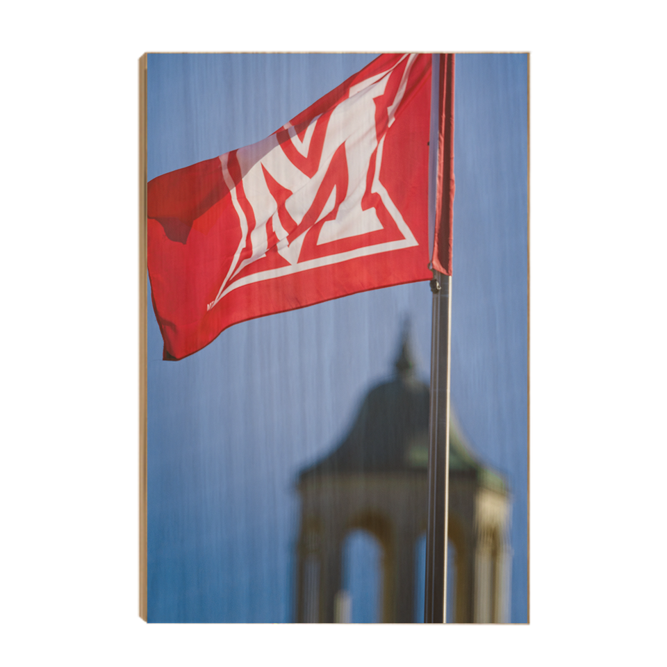 Miami RedHawks<sub>&reg;</sub> - Miami Flag - College Wall Art#Canvas