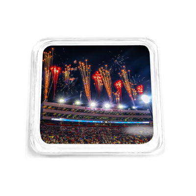 Ole Miss Rebels - Fireworks over Vaught-Hemmingway Drink Coaster