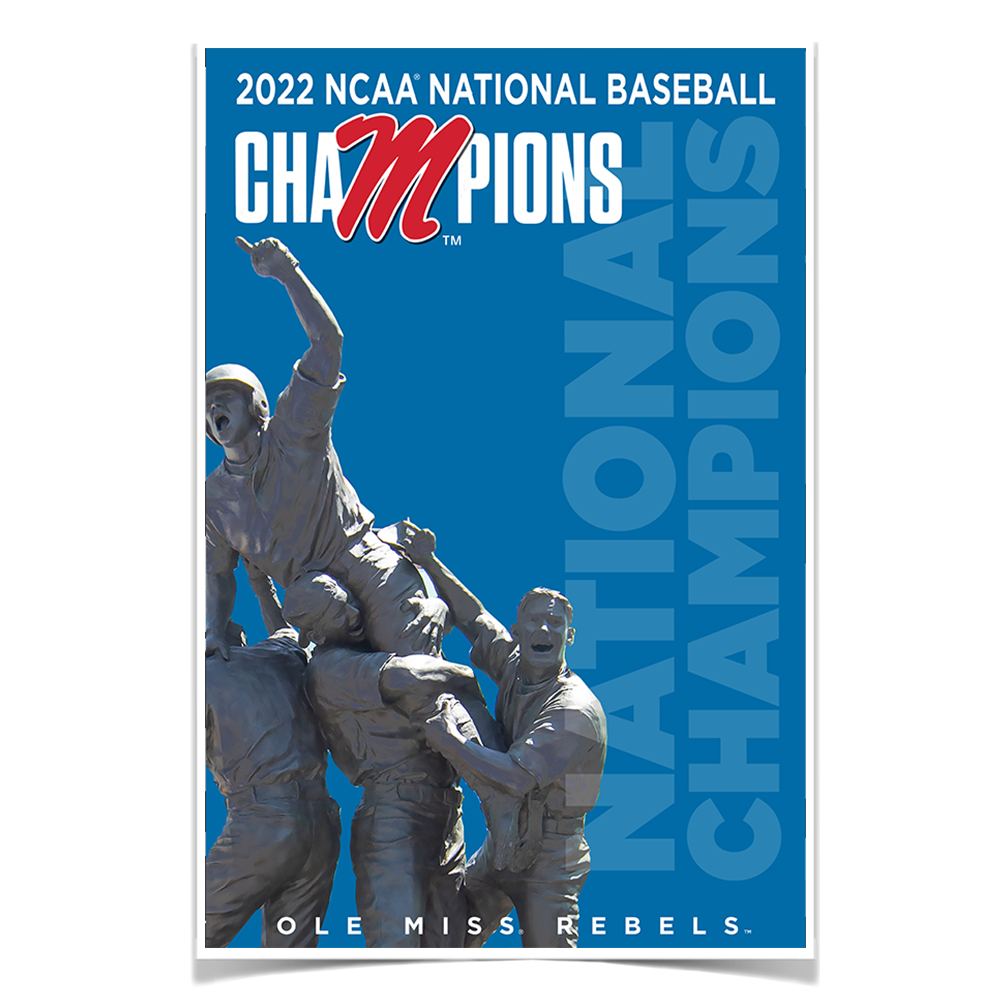 Ole Miss Rebels - National Baseball Champions Ole Miss - College Wall Art #Canvas
