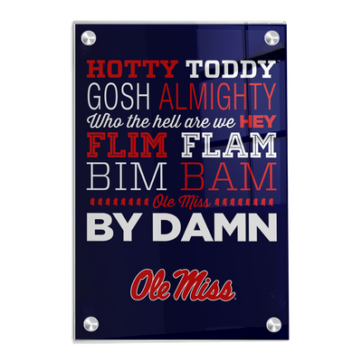 Ole Miss Rebels - Hotty Toddy - College Wall Art #Acrylic