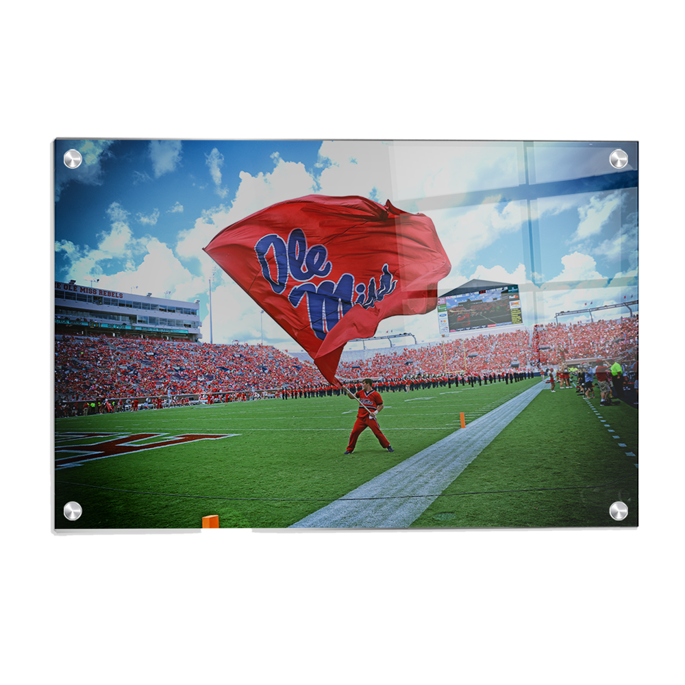 Ole Miss Rebels - Ole Miss Flag - College Wall Art #Canvas