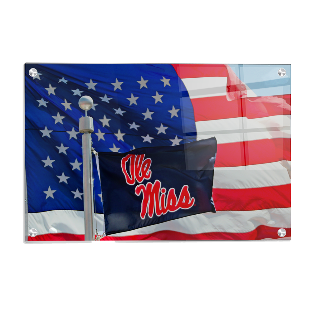 Ole Miss Rebels - Born in America - College Wall Art #Canvas