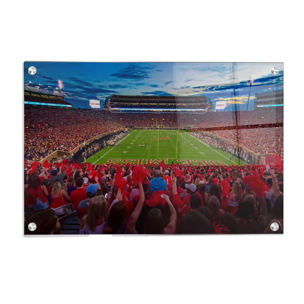 Ole Miss Rebels - Rebel Red Sunset - College Wall Art #Canvas
