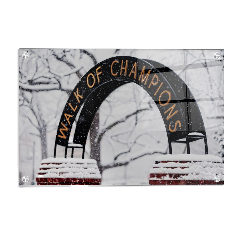 Ole Miss Rebels - Snowy Day Walk of Champions - College Wall Art #Canvas