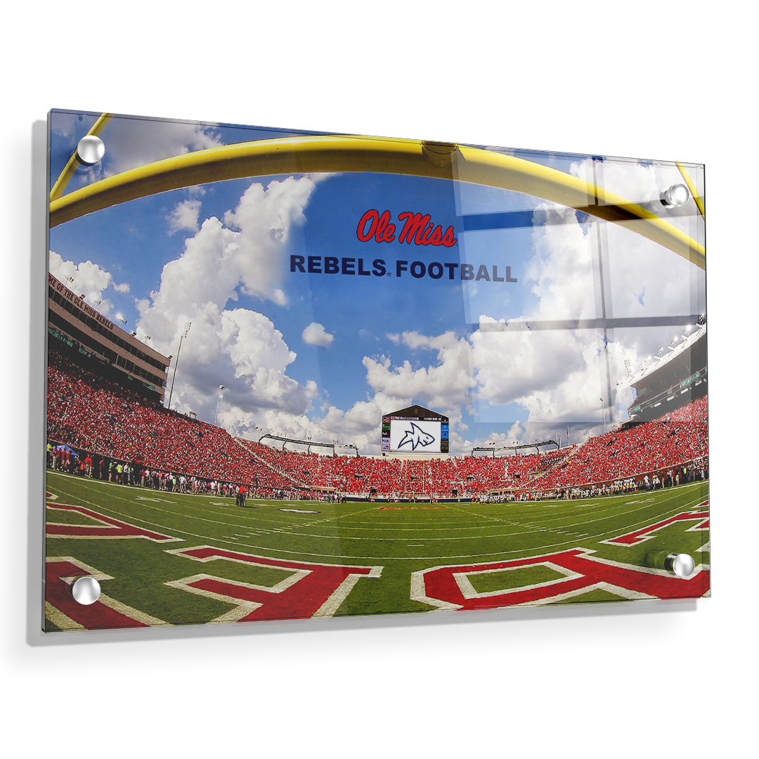 Ole Miss Rebels - End Zone Rebel Football - College Wall Art #Acrylic