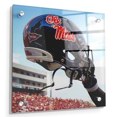 Ole Miss Rebels - Ole Miss Helmet Held High - College Wall Art #Acrylic