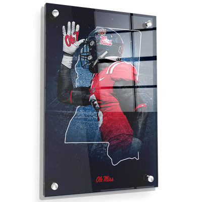 Ole Miss Rebels - Landshark State - College Wall Art #Acrylic