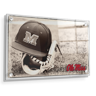 Ole Miss Rebels - Ole Miss Vintage Baseball - College Wall Art #Acrylic