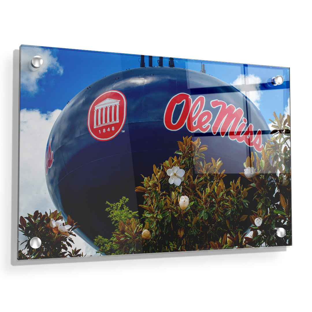 Ole Miss Rebels - Water Tower Magnolia - College Wall Art #Canvas