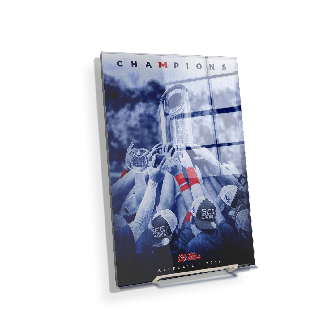 Ole Miss Rebels - SEC Baseball Champs - College Wall Art #Acrylic Mini