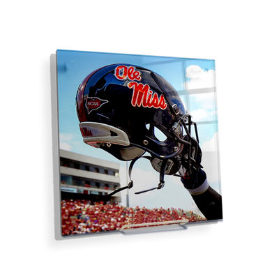 Ole Miss Rebels - Ole Miss Helmet Held High - College Wall Art #Acrylic Mini